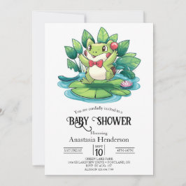 Einfache Elegant Frog Baby Dusche Einladung