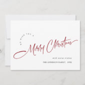 Einfache Elegant Frohe Weihnachtsgrüße Feiertagskarte (Vorderseite)