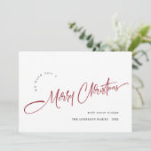 Einfache Elegant Frohe Weihnachtsgrüße Feiertagskarte (Stehend Vorderseite)