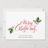 Einfache Elegant Frohe Weihnachtsgrüße Feiertagskarte (Vorderseite)