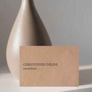 Einfache Elegant (gedruckt), Kraft Paper Consultan Visitenkarte