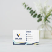 Einfache Elegant Geometric Visitenkarte (Stehend Vorderseite)