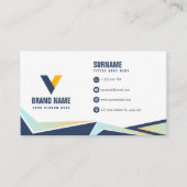 Einfache Elegant Geometric Visitenkarte (Vorderseite)
