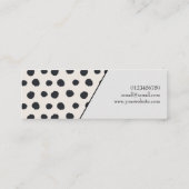 Einfache, elegant gepunktete QR-Code Mini-Visitenk Mini Visitenkarte (Rückseite)