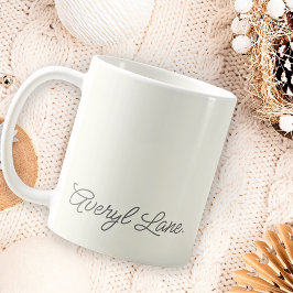 Einfache Elegant Girly Script Calligrafy Name Kaffeetasse