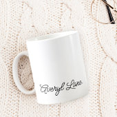 Einfache Elegant Girly Script Calligrafy Name Kaffeetasse