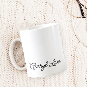 Einfache Elegant Girly Script Calligrafy Name Kaffeetasse
