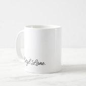 Einfache Elegant Girly Script Calligrafy Name Kaffeetasse (Vorderseite Links)