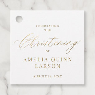 Einfache Elegant Gold Calligraphy Script Christeni Geschenkanhänger
