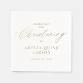 Einfache Elegant Gold Calligraphy Script Christeni Serviette (Vorderseite)