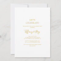 Einfache Elegant Gold Feierliche Einladung