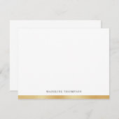 Einfache Elegant-Gold-Foil-Border Klassische Typog Mitteilungskarte (Vorne/Hinten)