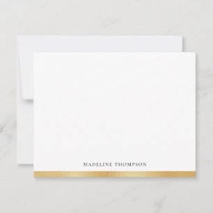 Einfache Elegant-Gold-Foil-Border Klassische Typog Mitteilungskarte