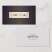 Einfache Elegant Gold Plaque Holz Grain Visitenkarte (Vorne/Hinten)