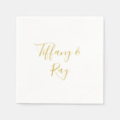 Einfache Elegant Gold Wedding Napkins Serviette (Vorderseite)
