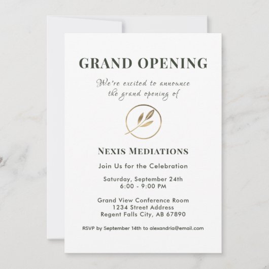 Einfache Elegant Grand Opening Einladung (Vorderseite)