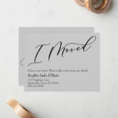 Einfache Elegant Gray I Moved New Address Card Mitteilungskarte (Vorderseite/Rückseite Beispiel)