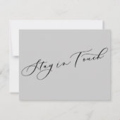 Einfache Elegant Gray I Moved New Address Card Mitteilungskarte (Rückseite)