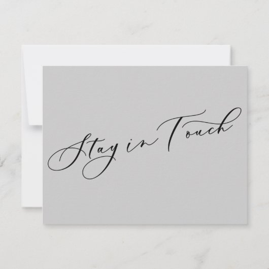 Einfache Elegant Gray I Moved New Address Card Mitteilungskarte (Rückseite)