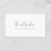 Einfache Elegant-Gray-Kalligrafie-Skript Visitenkarte (Vorderseite)