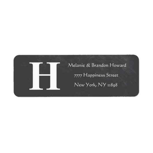 Einfache Elegant Gray White Monogram Initial Retur (Vorne)