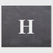 Einfache Elegant Gray White Monogram Simple Geschenkpapier (Flach)
