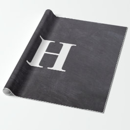 Einfache Elegant Gray White Monogram Simple Geschenkpapier