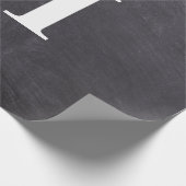 Einfache Elegant Gray White Monogram Simple Geschenkpapier (Ecke)