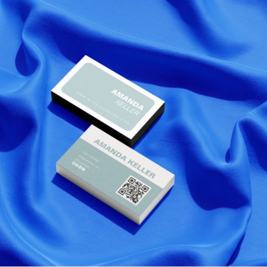 Einfache Elegant Green Minimalistisch Visitenkarte