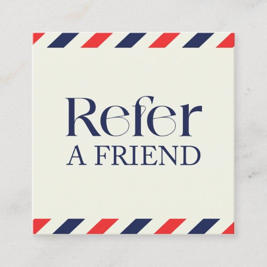 Einfache Elegant Hair Red Blue Referenzkarte Empfehlungskarte (Vorderseite)