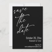 Einfache Elegant Handwriting Script Typografie Bla Save The Date (Vorderseite)