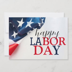 Einfache Elegant Happy Labour Day Red White Blue