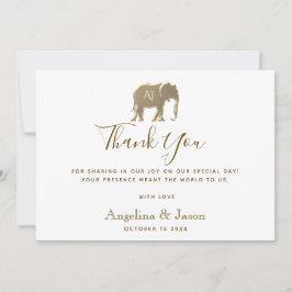 Einfache Elegant-Hochzeit Dankeskarte