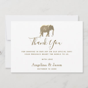Einfache Elegant-Hochzeit Dankeskarte