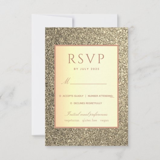 Einfache Elegant-Hochzeit RSVP Karte (Vorderseite)