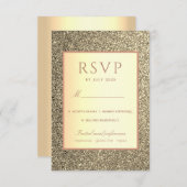 Einfache Elegant-Hochzeit RSVP Karte (Vorne/Hinten)