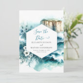 Einfache Elegant-Hochzeit Save The Date (Stehend Vorderseite)