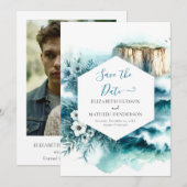 Einfache Elegant-Hochzeit Save The Date (Vorne/Hinten)