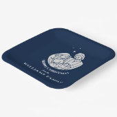 Einfache Elegant Krippe Baby Jesus Frohe Weihnacht Pappteller (Gewinkelt)