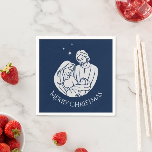 Einfache Elegant Krippe Baby Jesus Frohe Weihnacht Serviette (Beispiel)