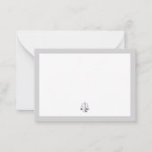 Einfache Elegant Legal Mitteilungskarte (Rückseite)