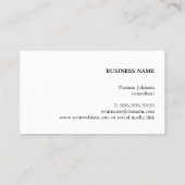Einfache Elegant Light Blue Consultant Visitenkarte (Rückseite)