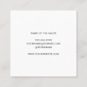 Einfache Elegant Light Blue Hair Stylist Quadratische Visitenkarte (Rückseite)