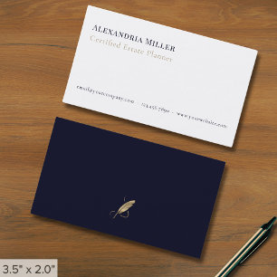 Einfache Elegant Luxury Quill Visitenkarte