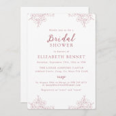 Einfache Elegant Minimal Rosa Kirschblossom Bridal Einladung (Vorne/Hinten)