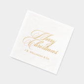 Einfache Elegant Minimalistisch Frohe Weihnachtsbe Servietten Mit Folie (Links)