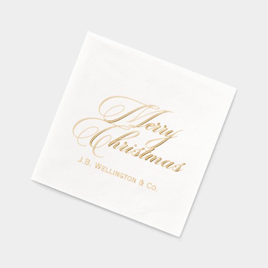 Einfache Elegant Minimalistisch Frohe Weihnachtsbe Servietten Mit Folie (Links)