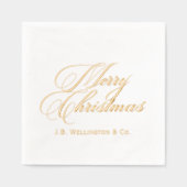 Einfache Elegant Minimalistisch Frohe Weihnachtsbe Servietten Mit Folie (Vorderseite)