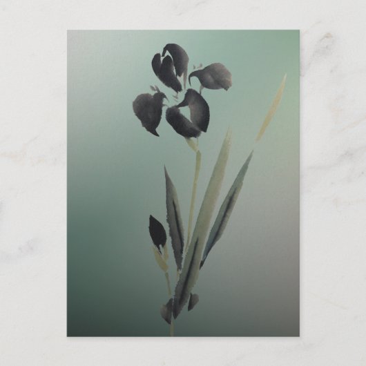Einfache Elegant Moderne Ukiyo-e japanische Iris Postkarte (Vorderseite)