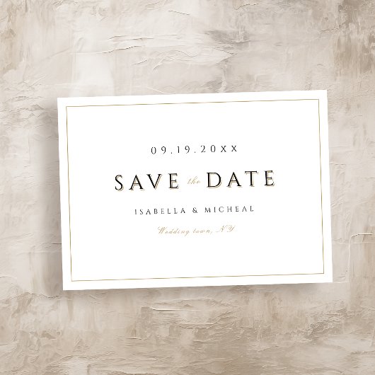 Einfache Elegant Moderner Luxus Save the Date
